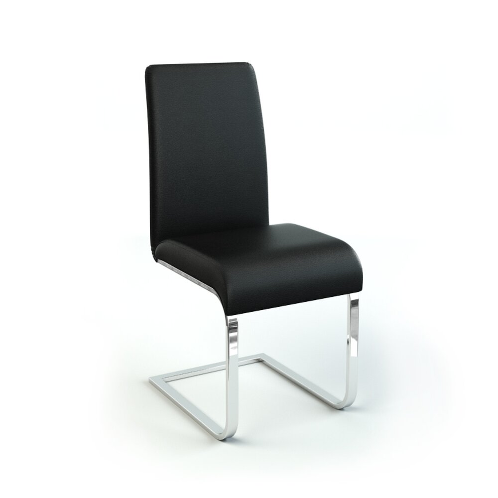 Modern Black Dining Chair Modello 3D