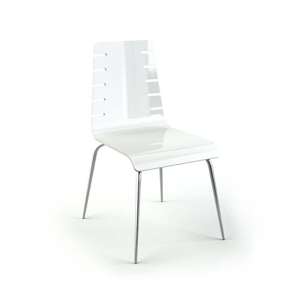 Modern White Chair 03 3d model