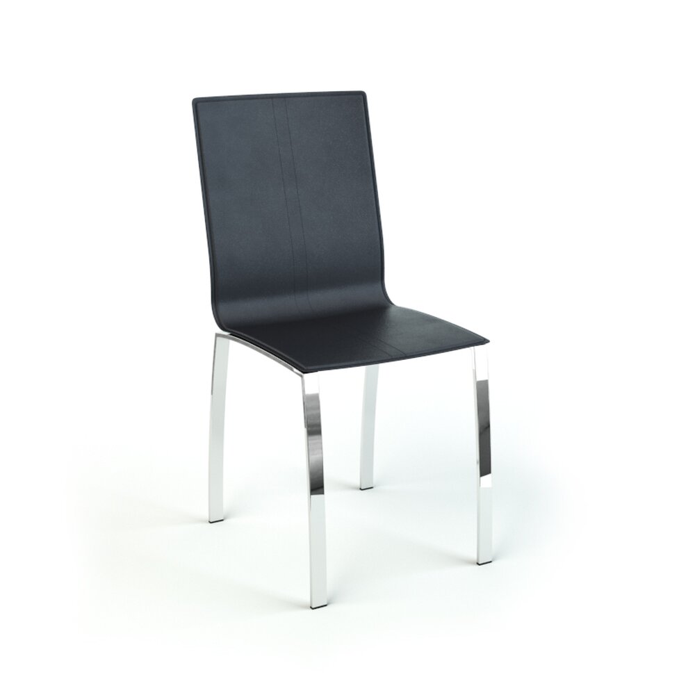 Modern Black Chair 04 3d model