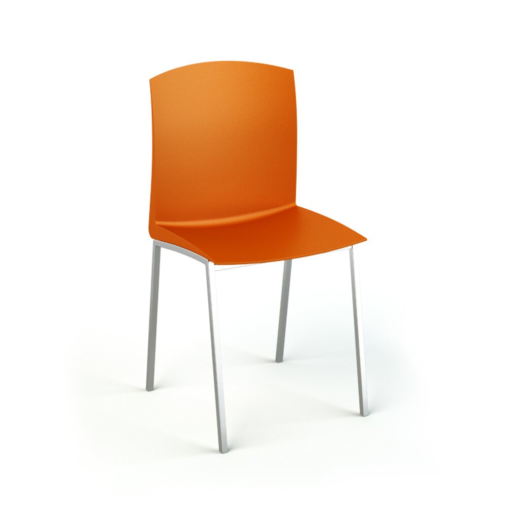 Modern Orange Chair 3d model